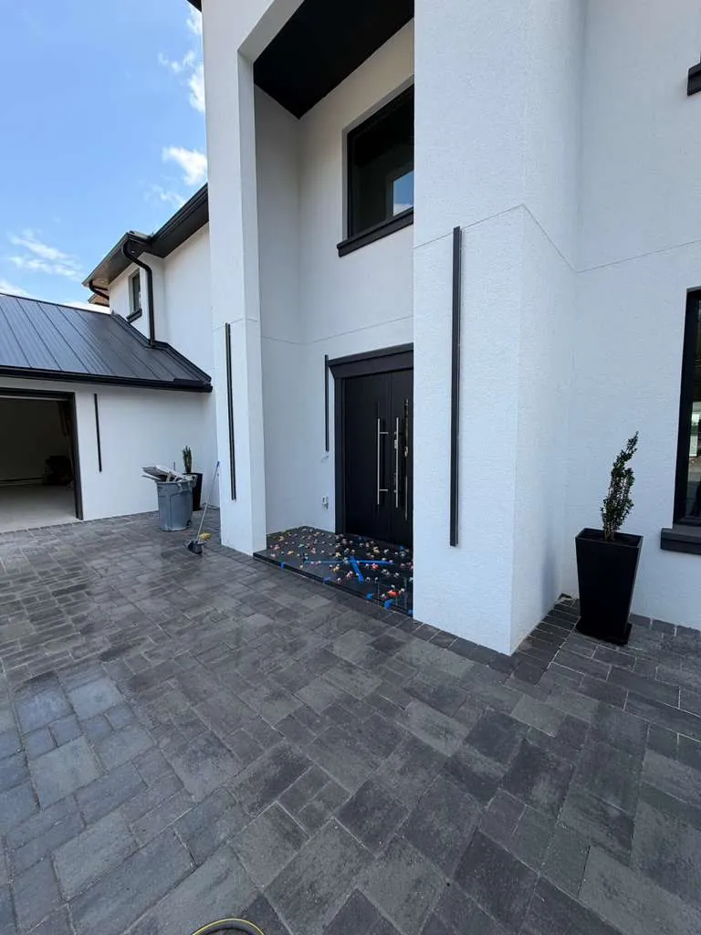 Paver driveway and entry installed by Braga Remodeling